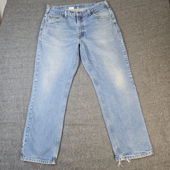 Carhartt Jeans Men's 35x29* Blue B18 DST Traditional Fit Denim Work Wear - Picture 1 of 16
